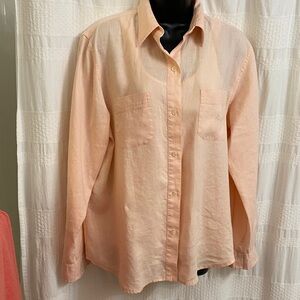 Ballet pink Ralph Lauren linen Button-Up Shirt